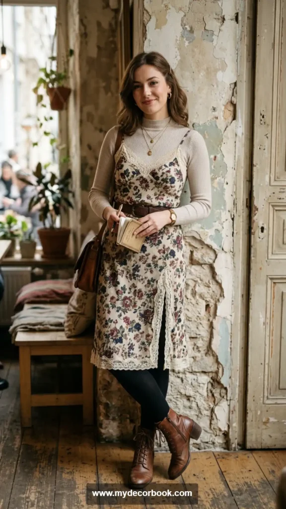27. Mock Neck Top With Slip Dress