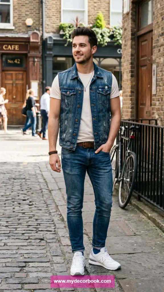 27. T-Shirt With Denim Vest
