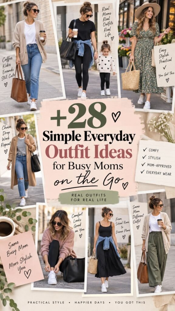 28 Simple Everyday Outfit Ideas for Busy Moms on the Go