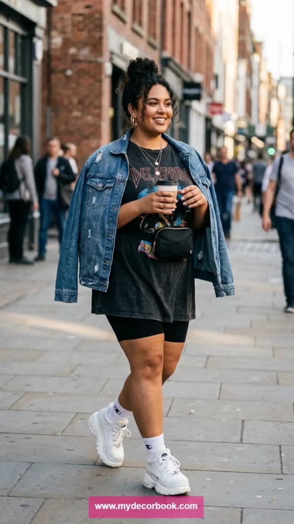 3. Oversized T Shirt Dress With Chunky Sneakers