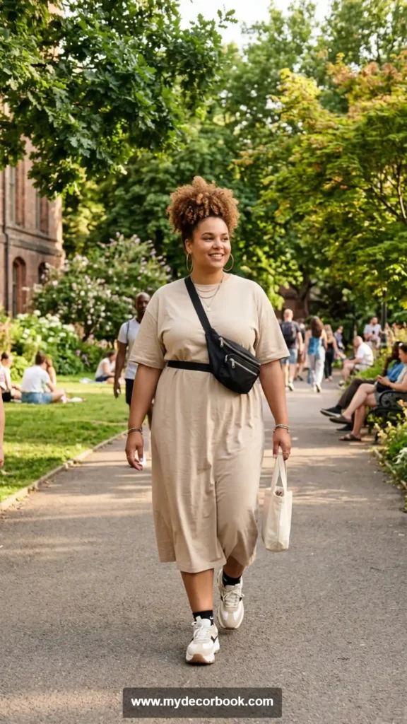 3. Oversized T Shirt Dress with Sneakers for Casual Comfort
