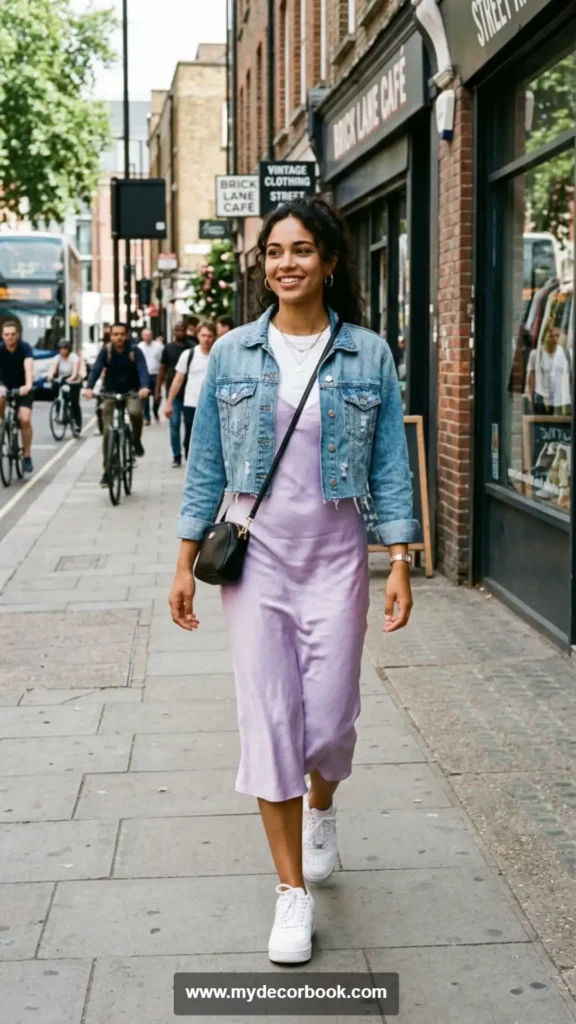 3. Slip Dress Layered Over a T-Shirt