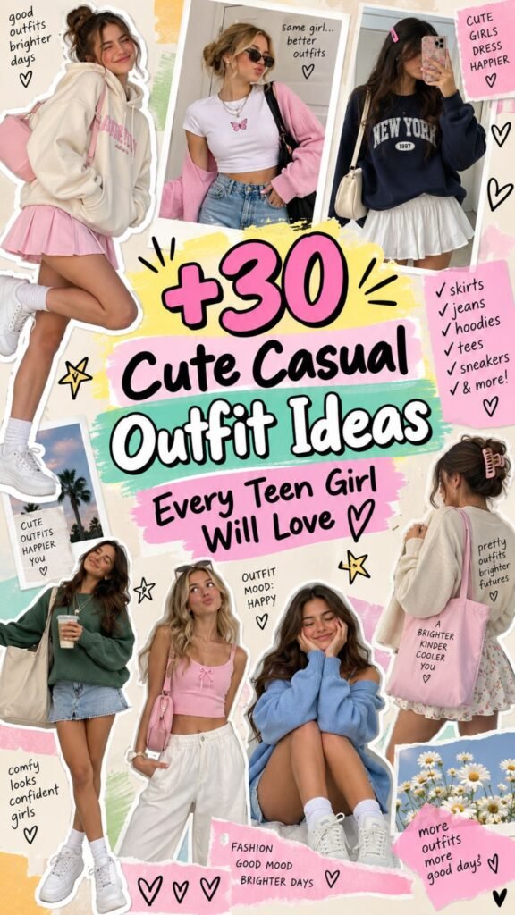 30 Cute Casual Outfit Ideas Every Teen Girl Will Love
