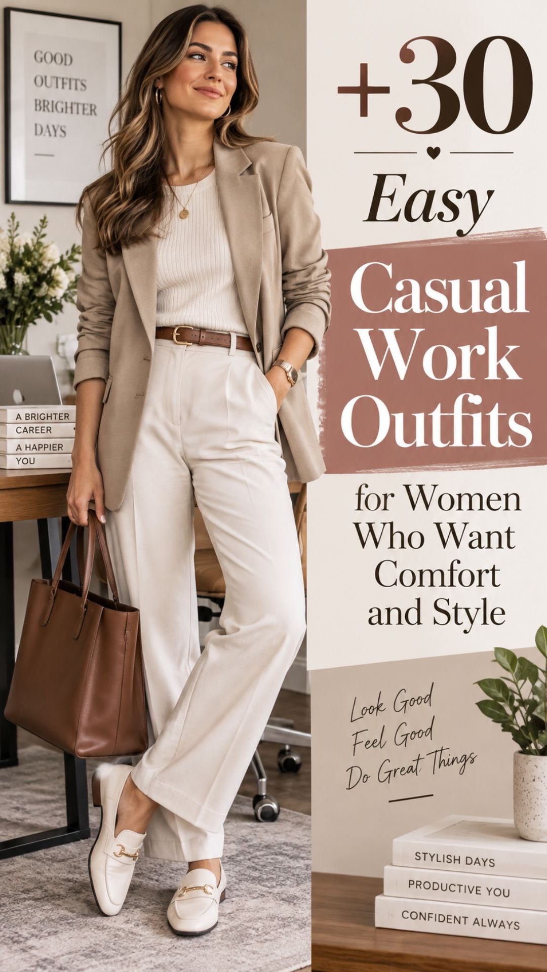 30 Easy Casual Work Outfits for Women Who Want Comfort and Style