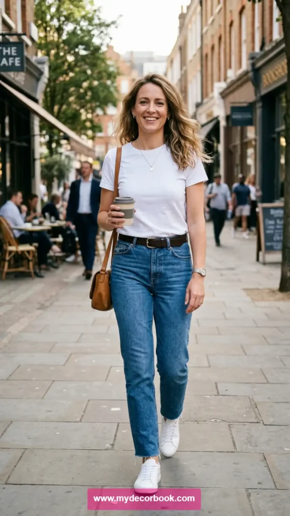 30. Everyday Basic T Shirt and Jeans Outfit