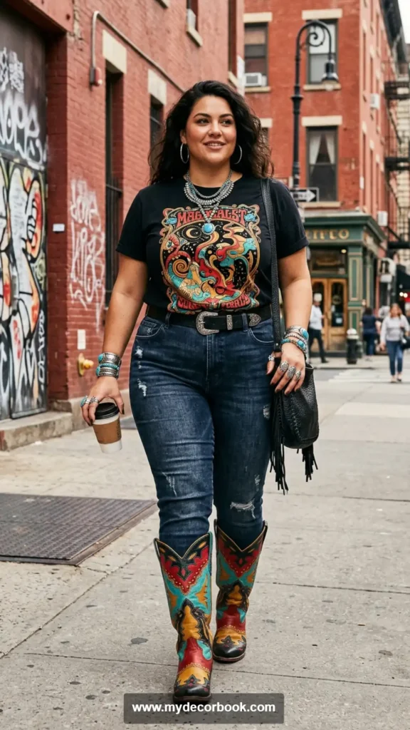 30. Graphic Tee With Statement Boots