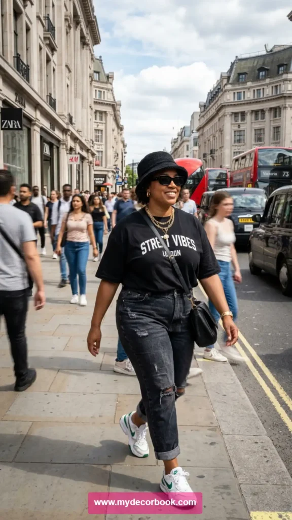 30. Plus Size T Shirt With Streetwear Accessories