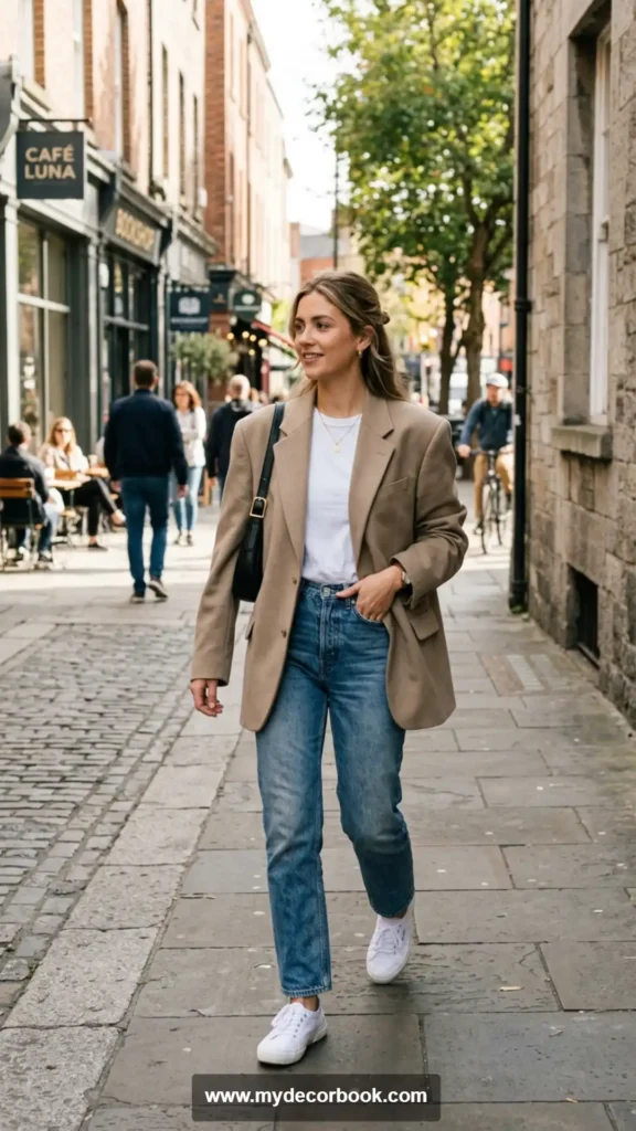 34. Oversized Blazer With Casual Basics