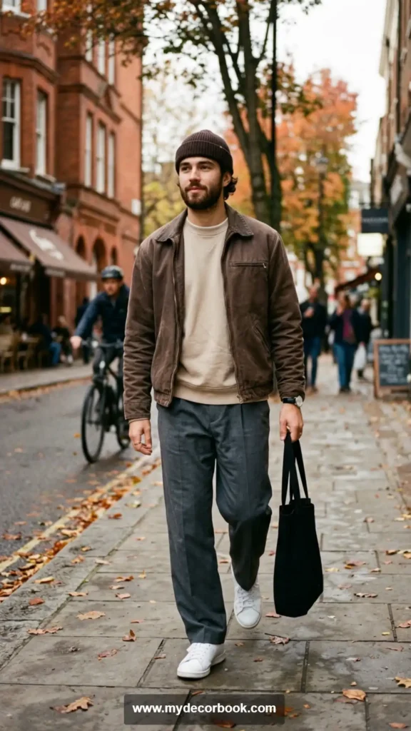 35. Neutral Layered Streetwear Look