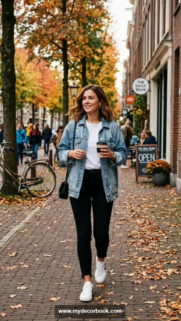 4. Denim Jacket With Neutral Basics
