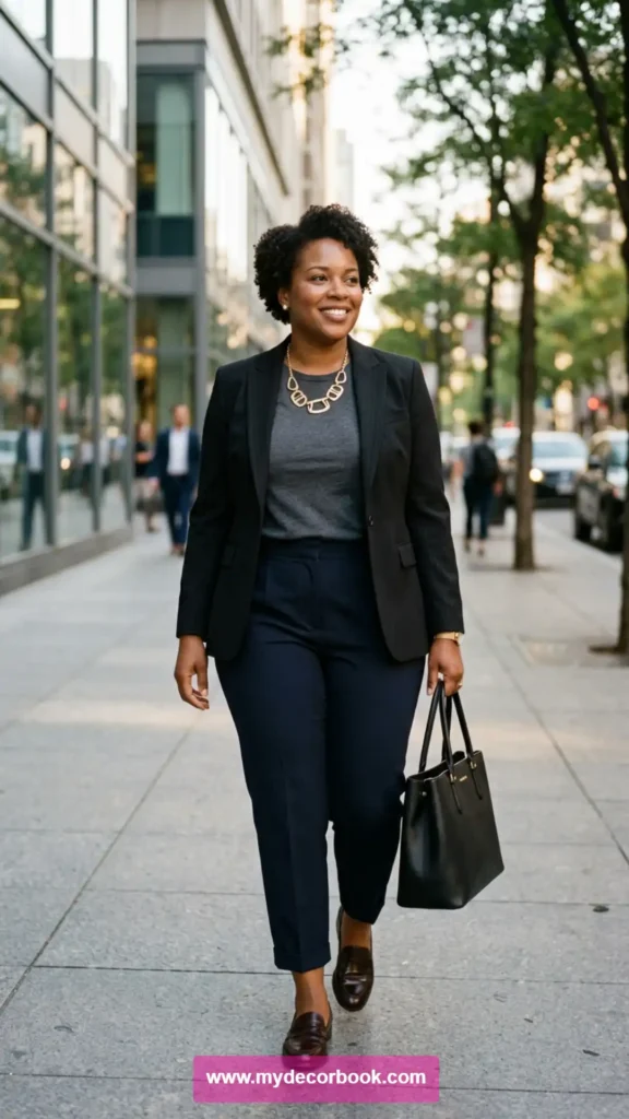 4. Plus Size T Shirt With a Blazer