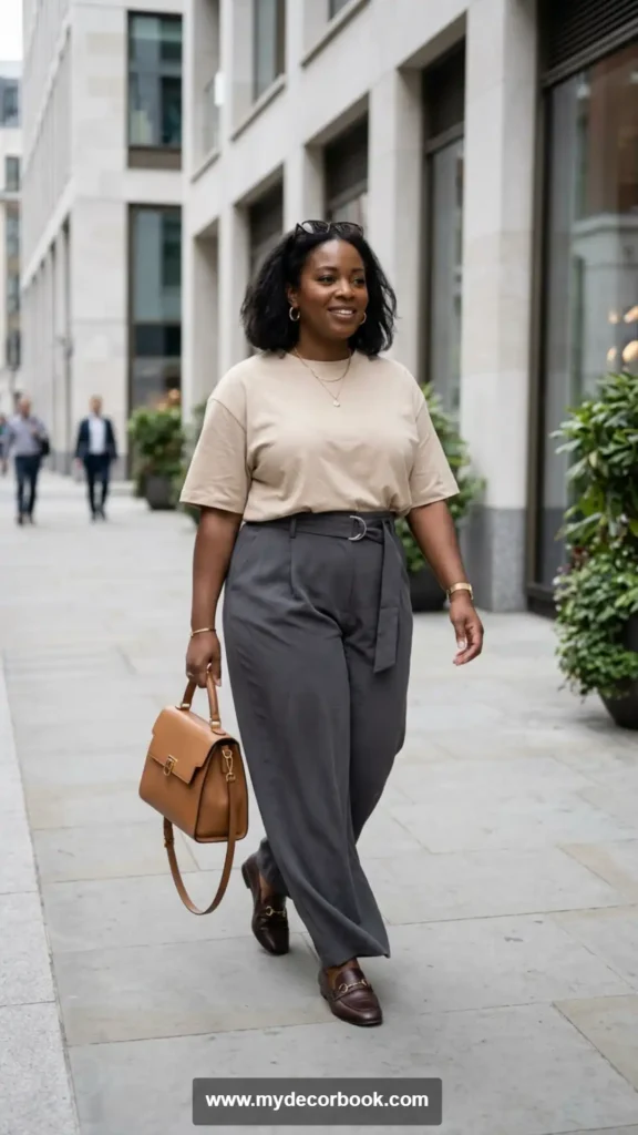 5. Oversized T Shirt with Wide-Leg Pants for Modern Elegance