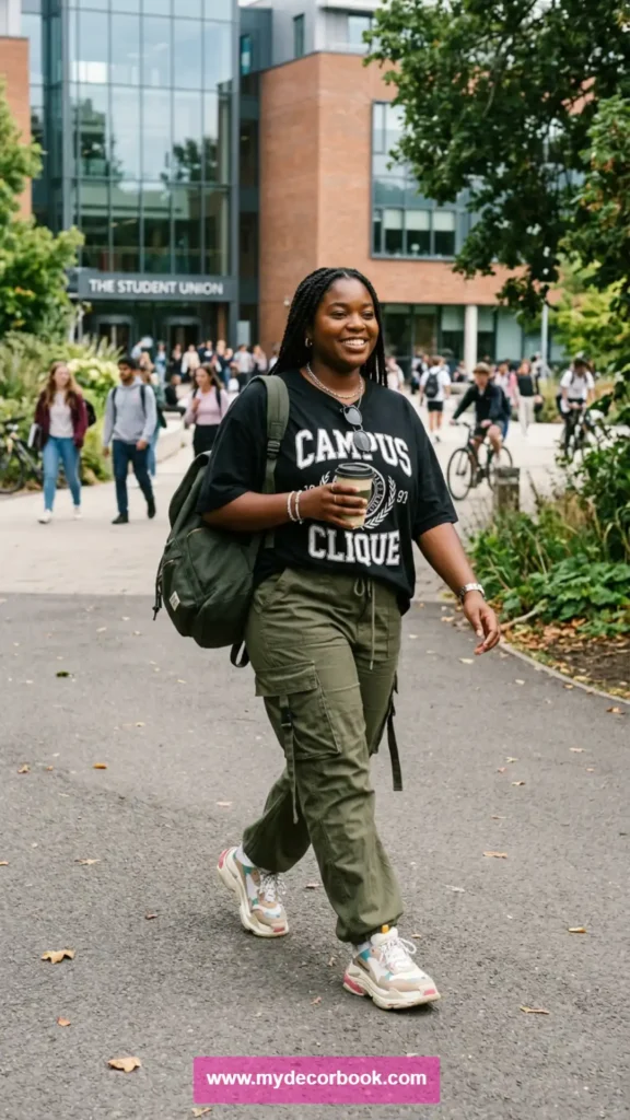 5. Plus Size T-Shirt With Cargo Pants
