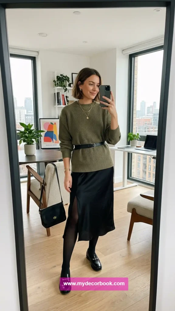 5. Slip Dress Layered With a Sweater