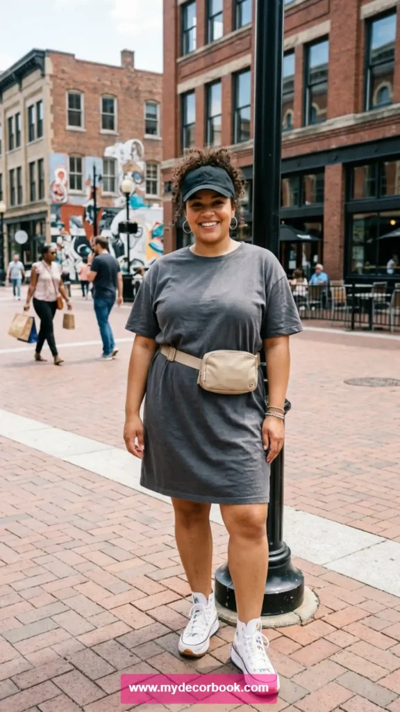 5. T-Shirt Dress With Sneakers for a Sporty Casual Outfit