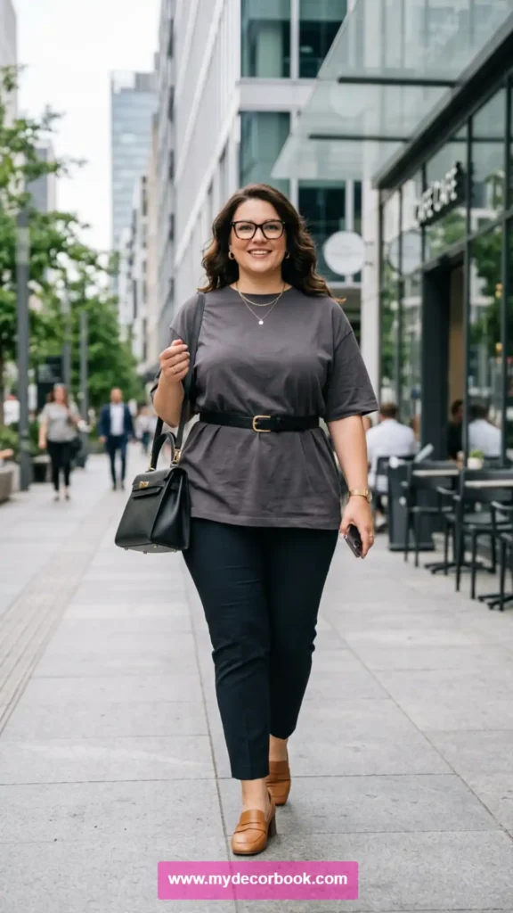6. Oversized T Shirt With Belted Waist