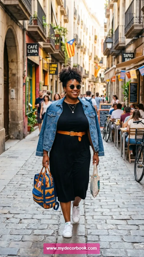 6. Plus Size T Shirt Dress With Sneakers for City Exploring