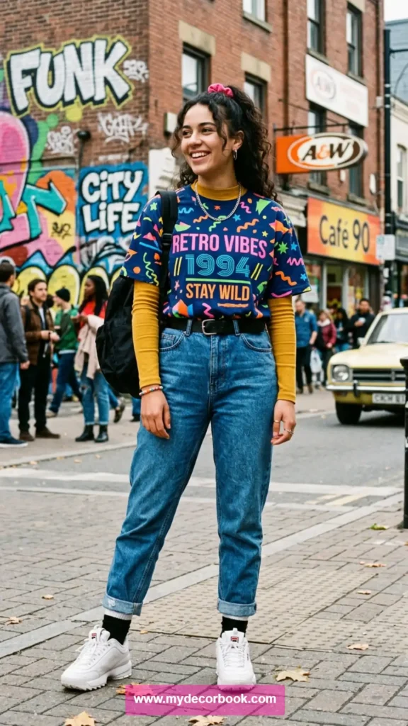 7. Layered T Shirt Over A Long Sleeve Top