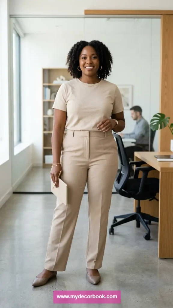 8. Neutral T Shirt With Matching Pants