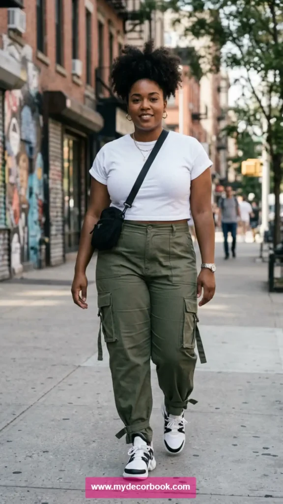 8. T-Shirt With Cargo Pants