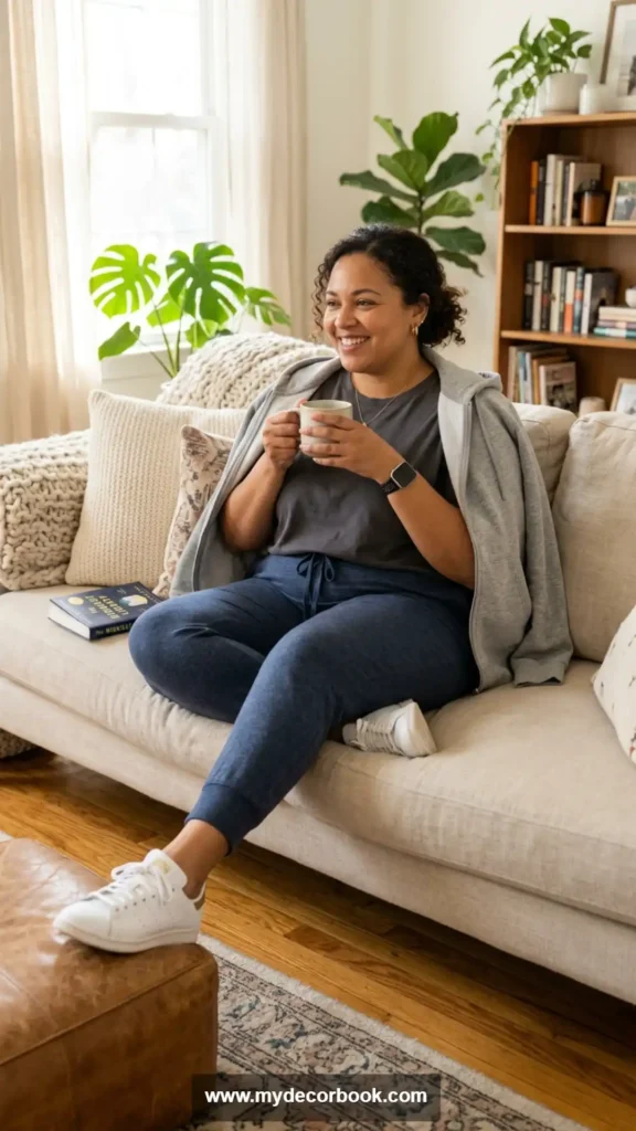 9. Oversized T Shirt with Joggers for Cozy Weekend Wear