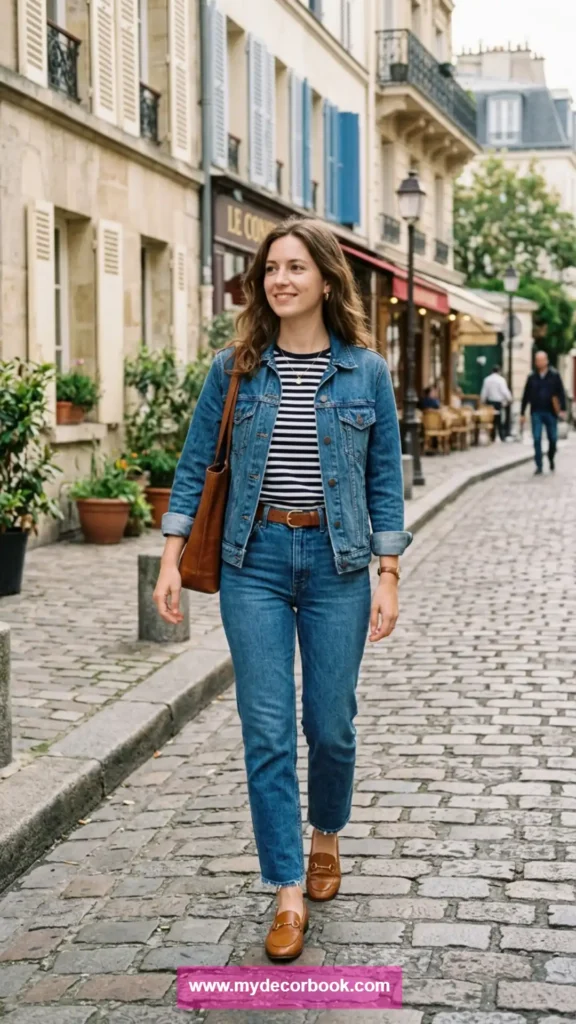 9. Striped T Shirt With Classic Denim