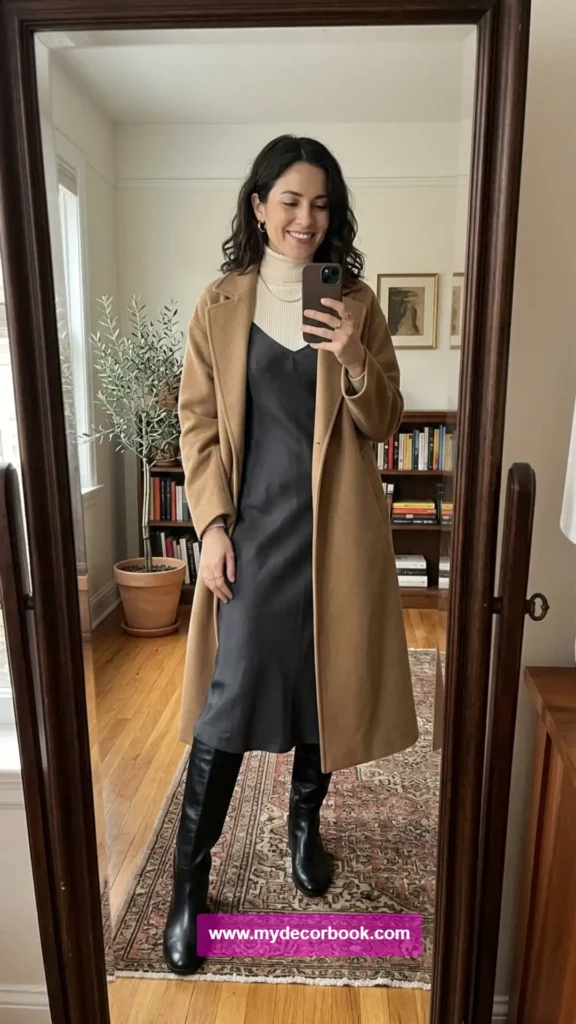 12. Turtleneck Under a Slip Dress