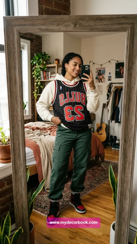 14. Basketball Jersey Layered Look