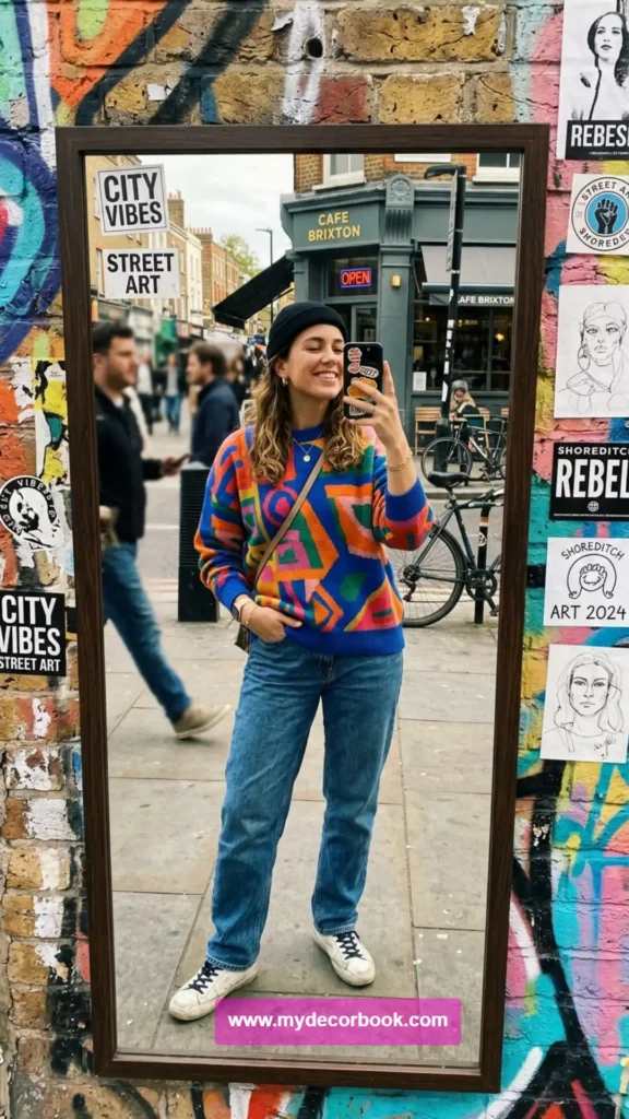 17. Colorful Oversized Sweater Street Style
