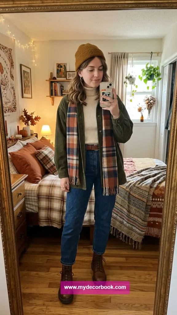 18. 90s Turtleneck Layered Outfit