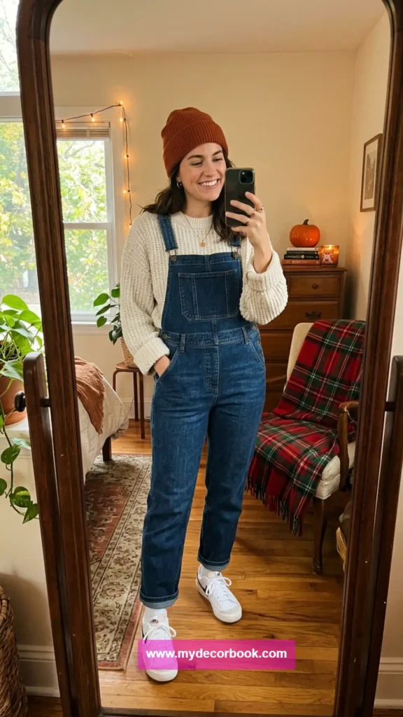 18. Oversized Sweater With Overalls