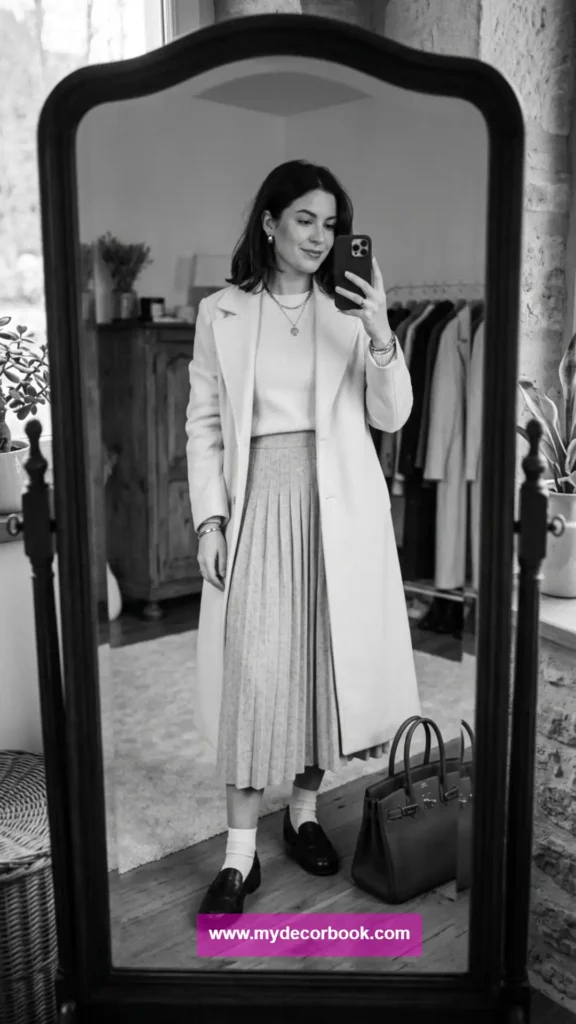 19. Monochrome Cream Preppy Layers