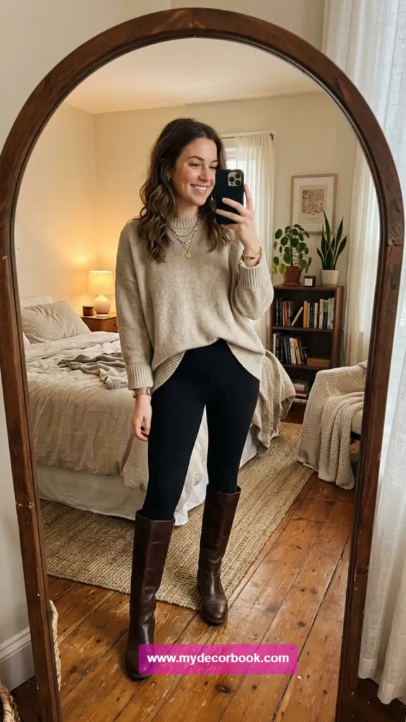 21. Oversized Sweater With Leggings