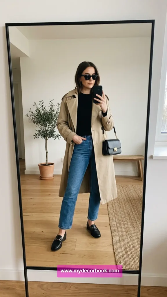 22. Trench Coat With Straight Jeans
