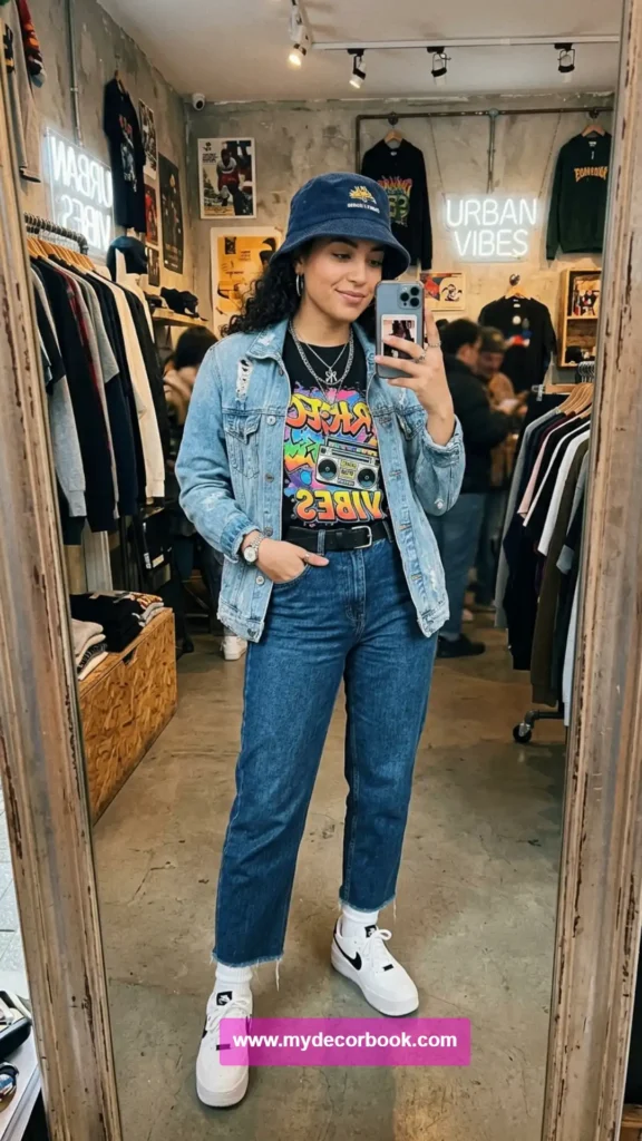 23. All Denim Streetwear Look