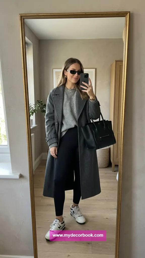 25. Oversized Crew-Neck Sweater With Leggings