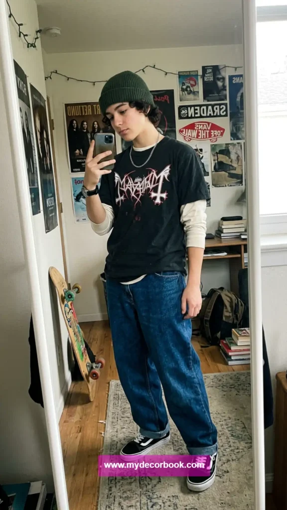 28. Graphic Long-Sleeve Under a Short-Sleeve Tee