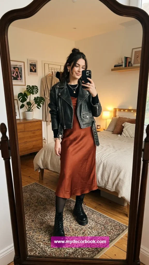 3. Slip Dress With Chunky Platform Boots