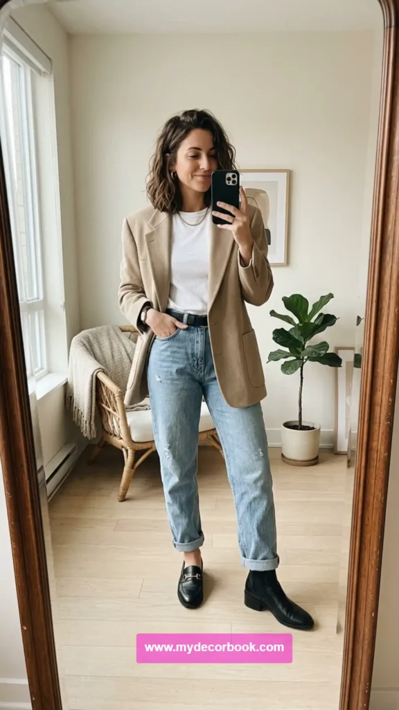 6. 90s Oversized Blazer With Jeans