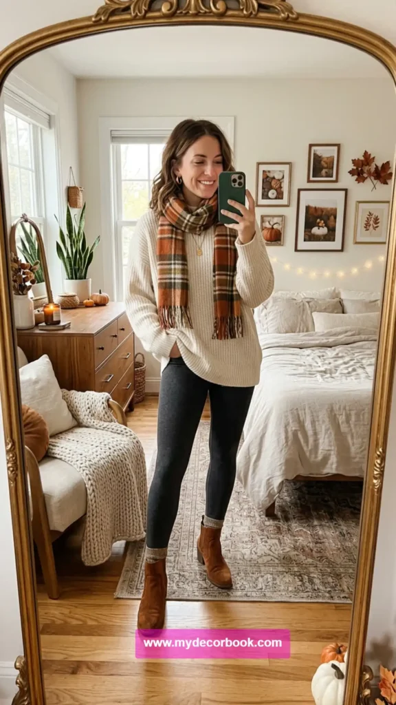 6. Oversized Sweater With Suede Boots