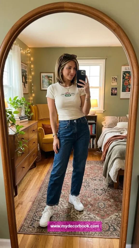 7. Rachel Inspired Baby Tee and Jeans