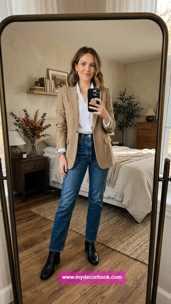 8. White Shirt With Vintage Jeans